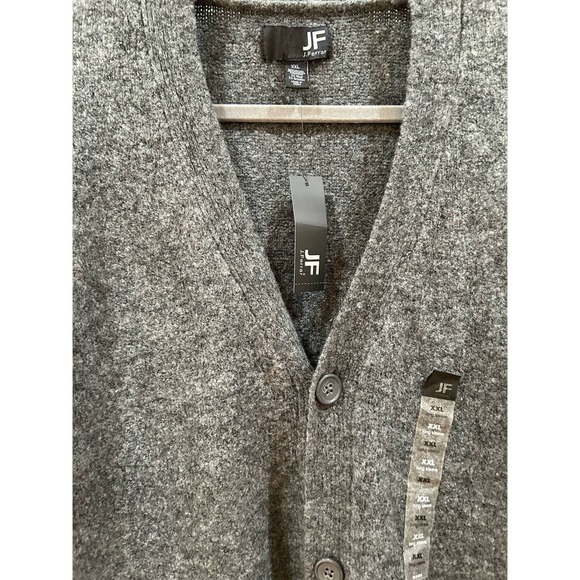 JF J.Ferrar Men's Button-Down Gray Sweater Long Sleeve Size XXL * M1312 - Picture 2 of 8